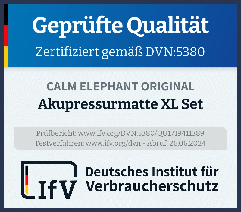 Prüfsiegel Akupressurmatte XL Set