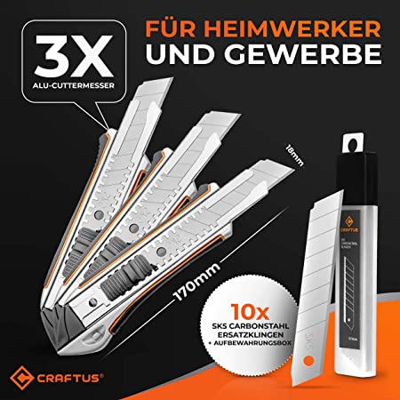 Cuttermesser-Set (3-teilig)