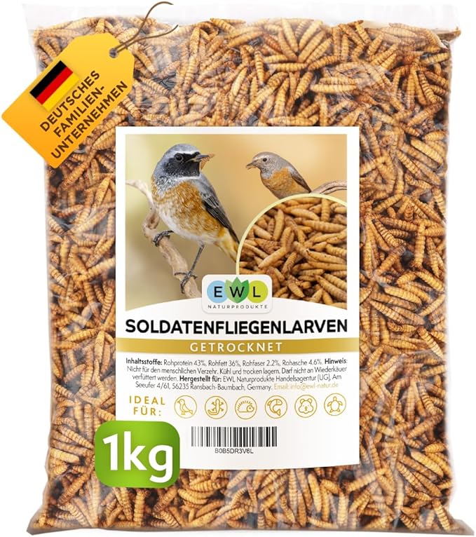 Soldatenfliegenlarven getrocknet