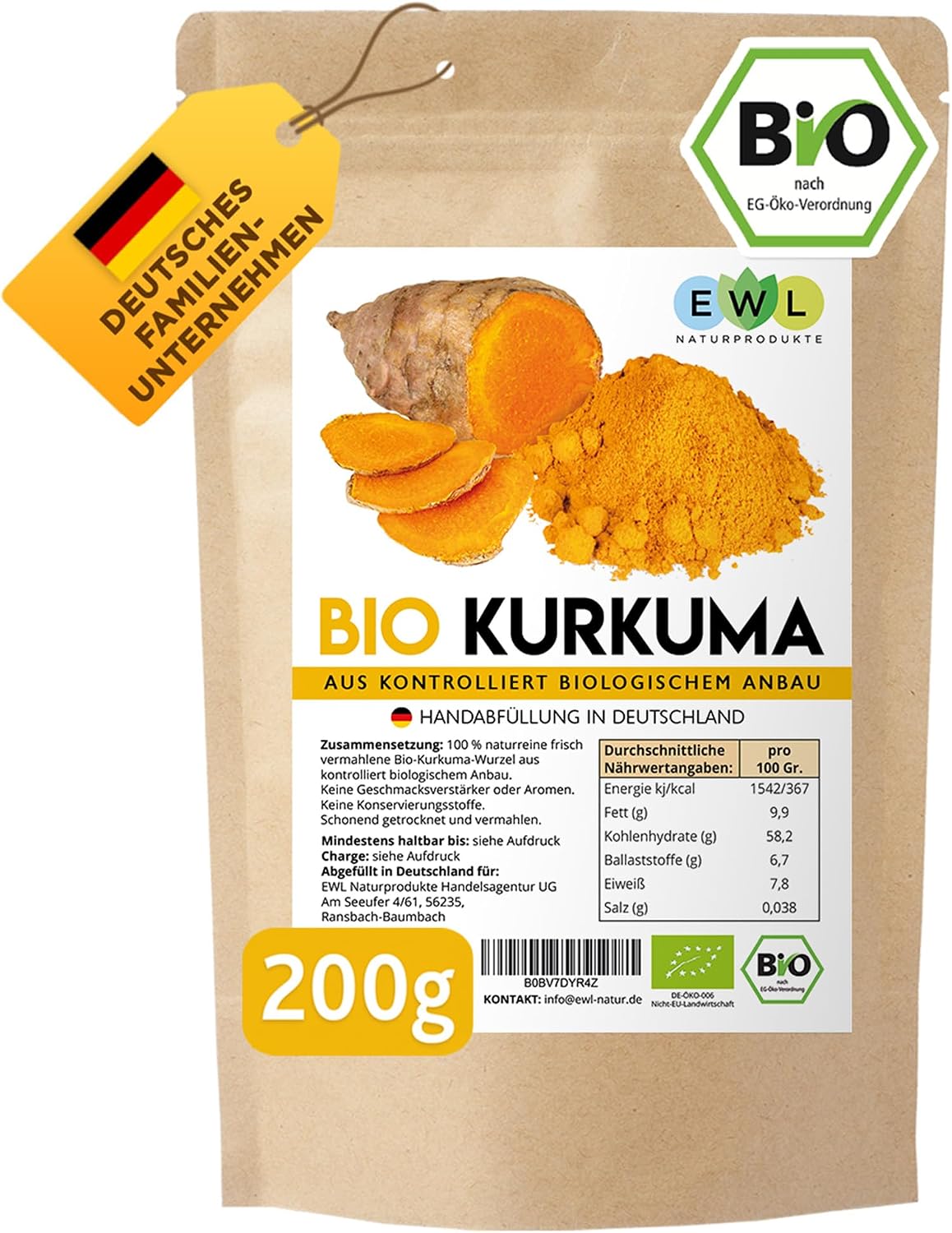 Bio-Kurkumapulver