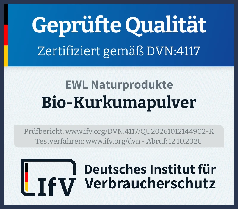 Prüfsiegel Bio-Kurkumapulver
