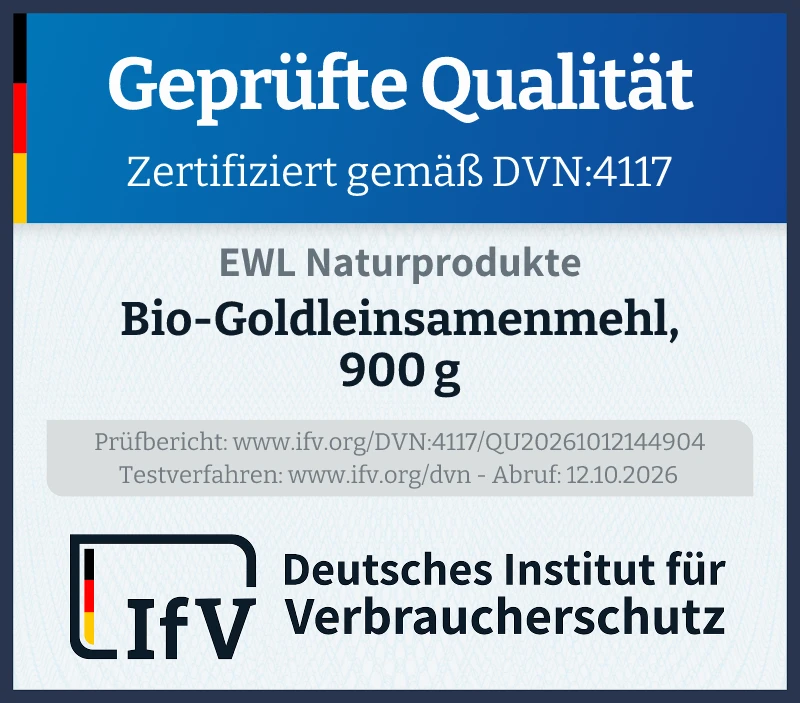 Prüfsiegel Bio-Goldleinsamenmehl, 900 g