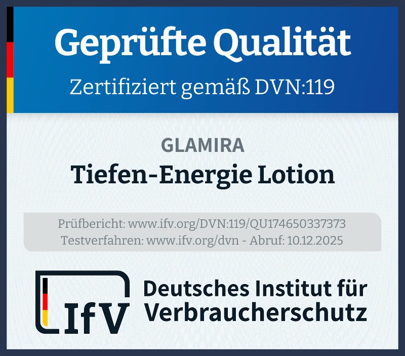 Prüfsiegel Tiefen-Energie Lotion