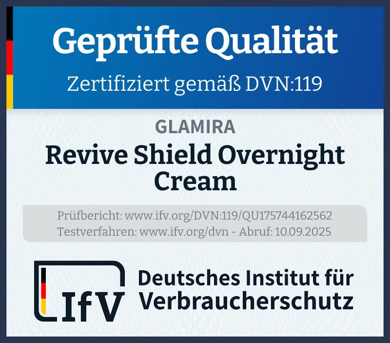 Prüfsiegel Revive Shield Overnight Cream