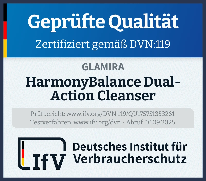 Prüfsiegel HarmonyBalance Dual-Action Cleanser