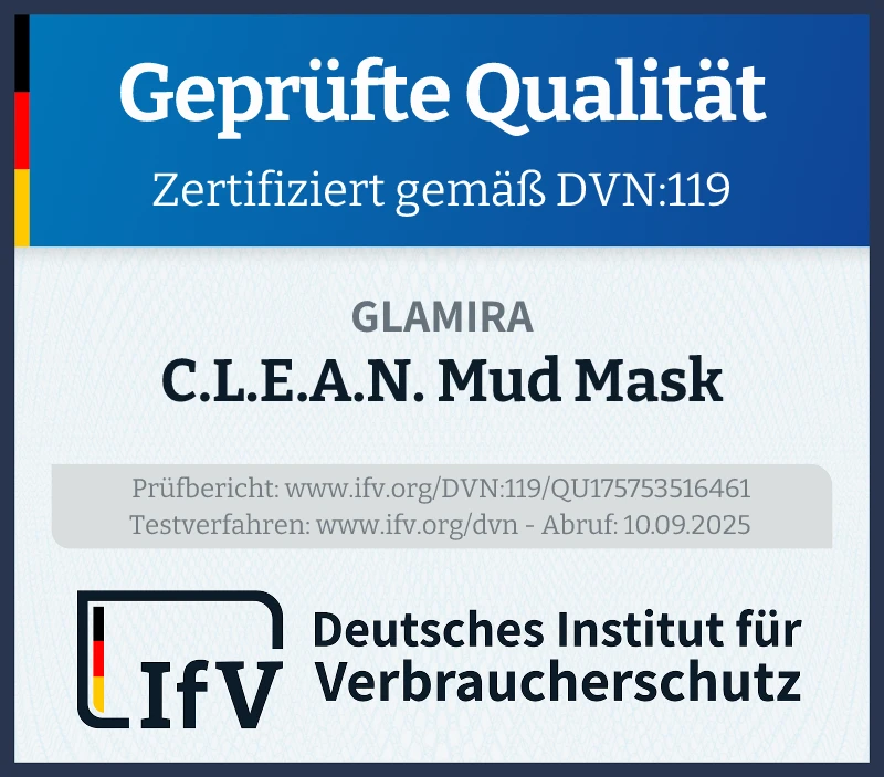Prüfsiegel C.L.E.A.N. Mud Mask