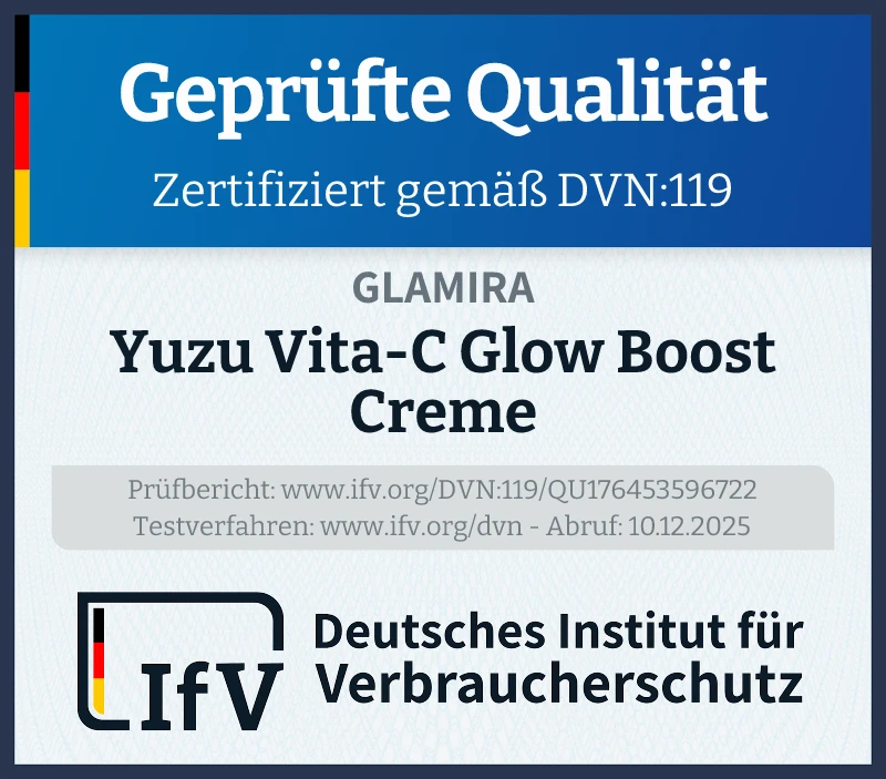 Prüfsiegel Yuzu Vita-C Glow Boost Creme