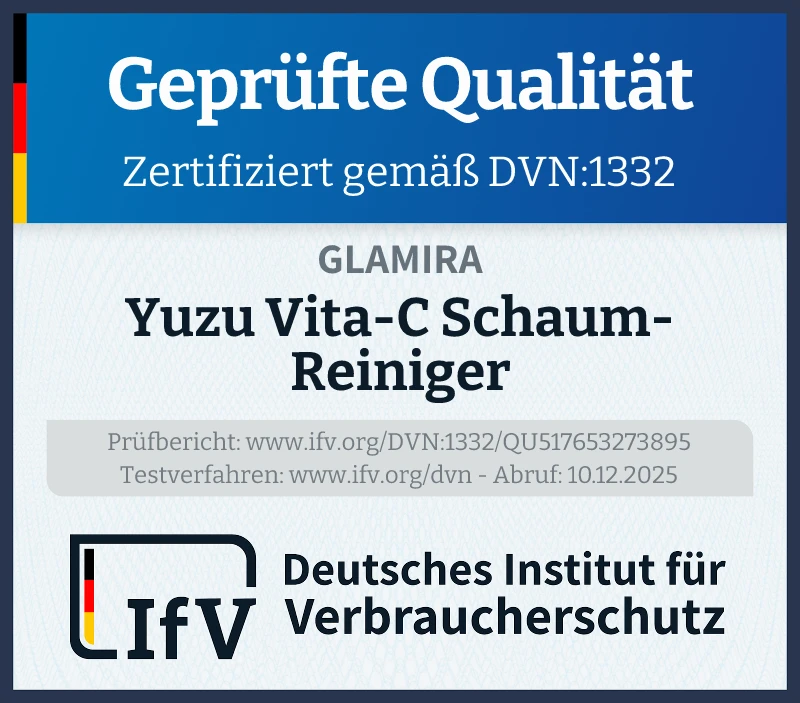 Prüfsiegel Yuzu Vita-C Schaum-Reiniger