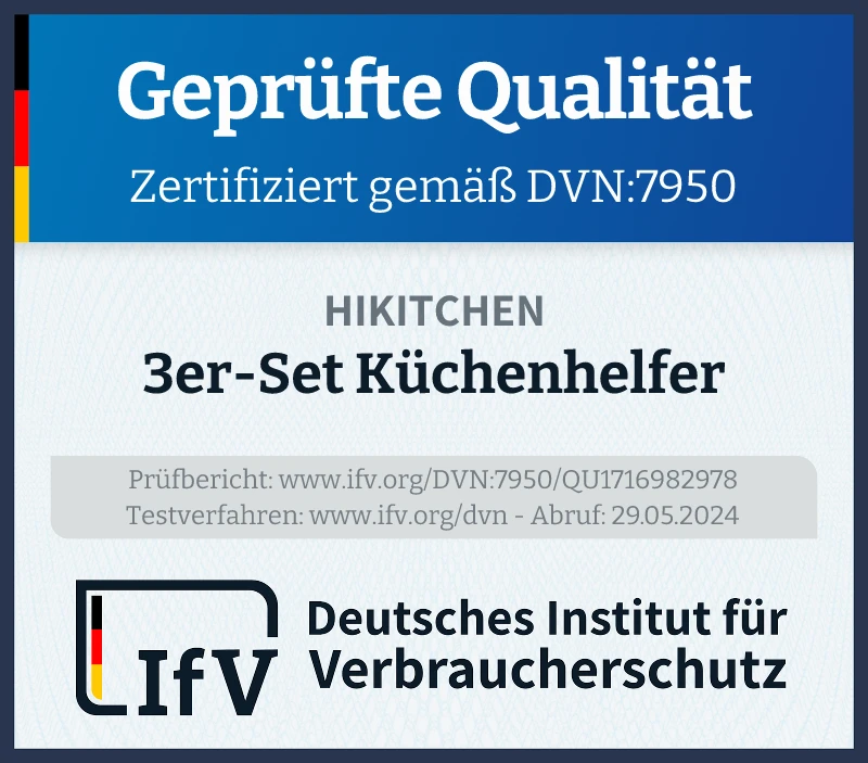 Prüfsiegel 3er-Set Küchenhelfer