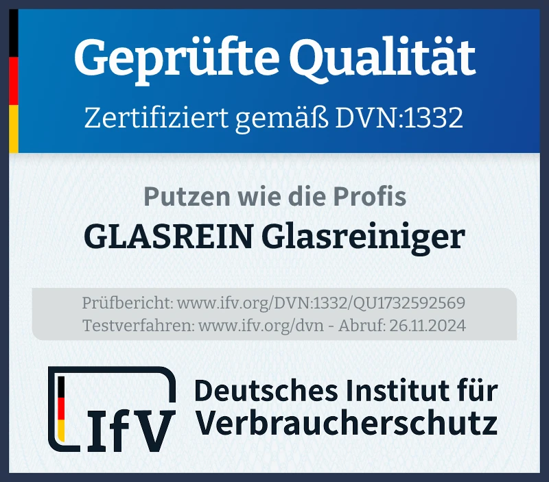 Prüfsiegel GLASREIN Glasreiniger