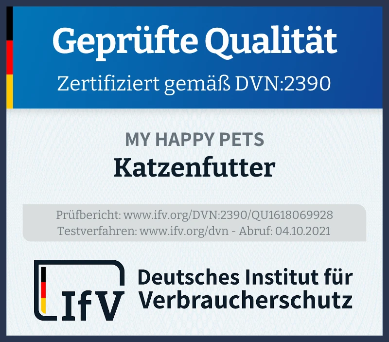 Prüfsiegel Katzenfutter