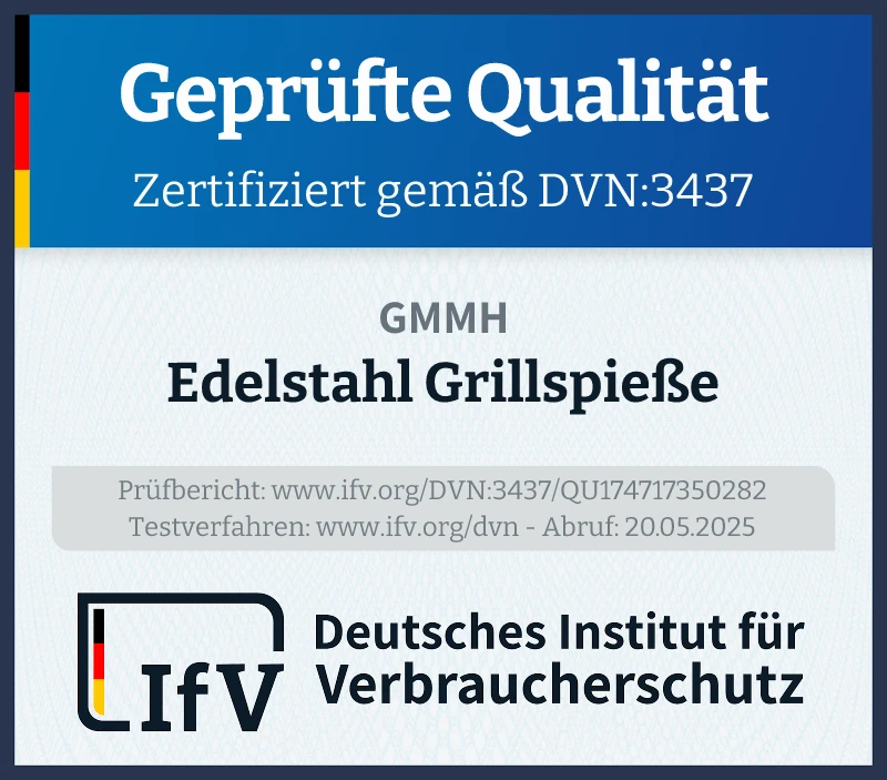 Siegel Edelstahl Grillspieße