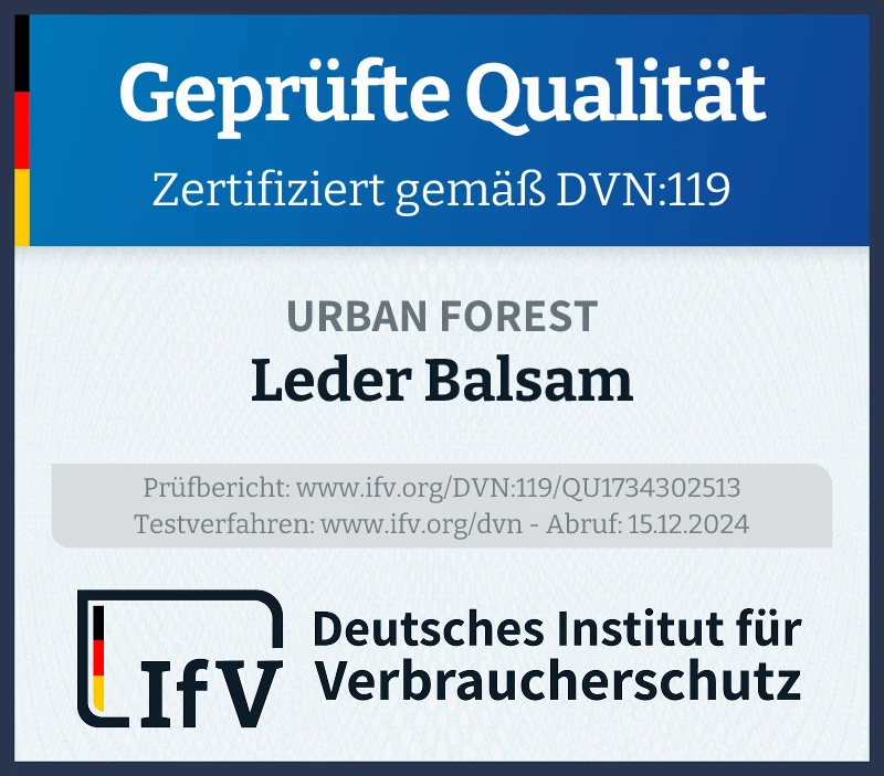 Prüfsiegel Leder Balsam