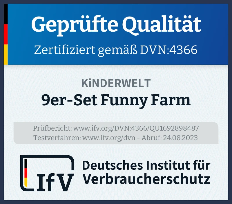 Prüfsiegel 9er-Set Funny Farm