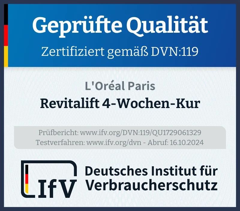 Prüfsiegel Revitalift 4-Wochen-Kur