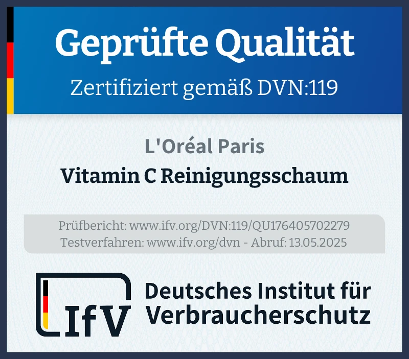 Prüfsiegel Vitamin C Reinigungsschaum