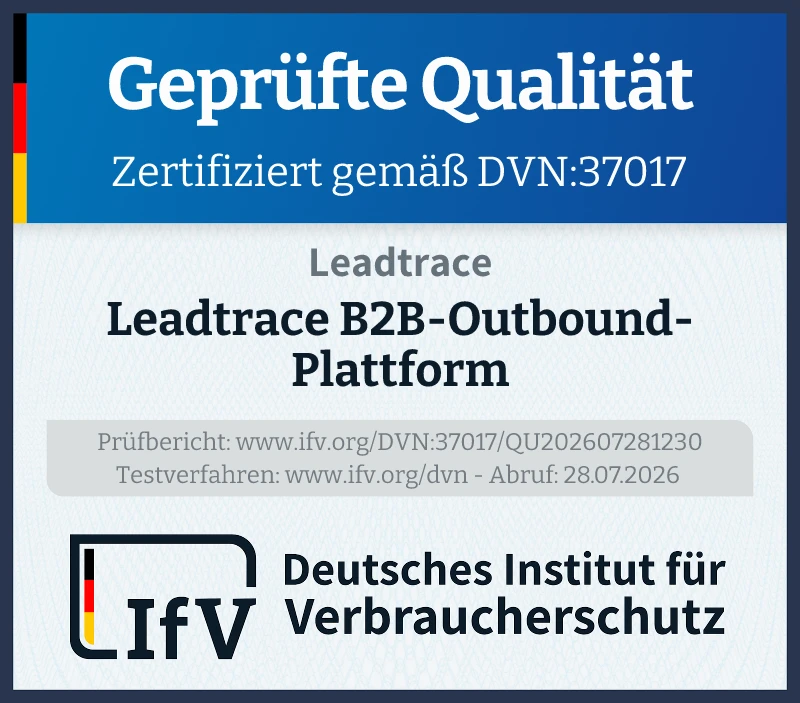 Leadtrace B2B-Outbound-Plattform