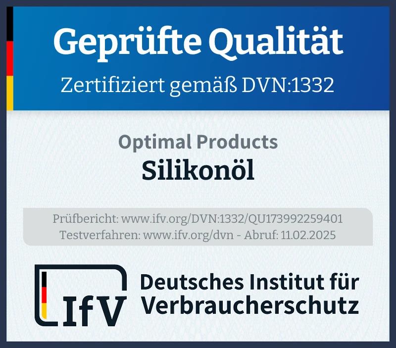 Prüfsiegel Silikonöl