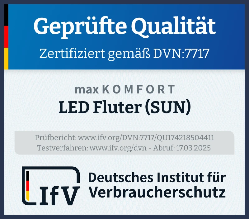 Prüfsiegel LED Fluter (SUN)