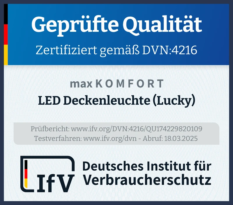 Siegel LED Deckenleuchte (Lucky)
