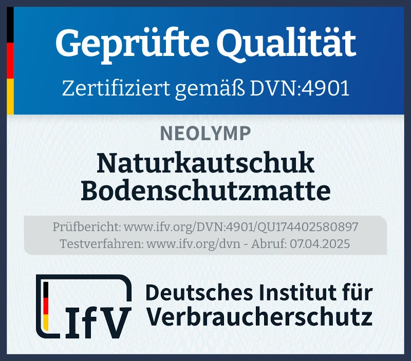 Siegel Naturkautschuk Bodenschutzmatte