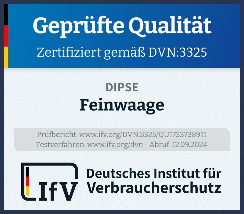 Prüfsiegel Feinwaage