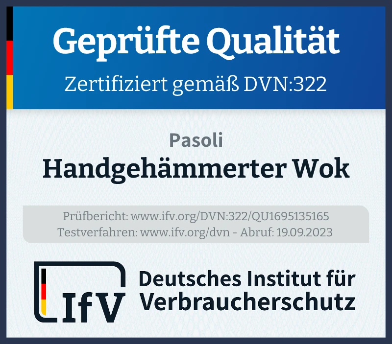 Siegel Handgehämmerter Wok