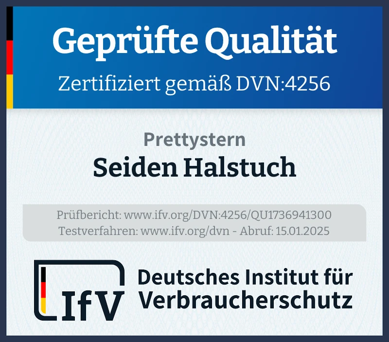Prüfsiegel Seiden Halstuch