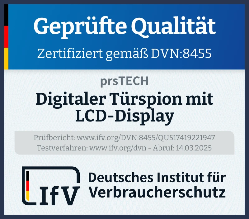 Prüfsiegel Digitaler Türspion mit LCD-Display