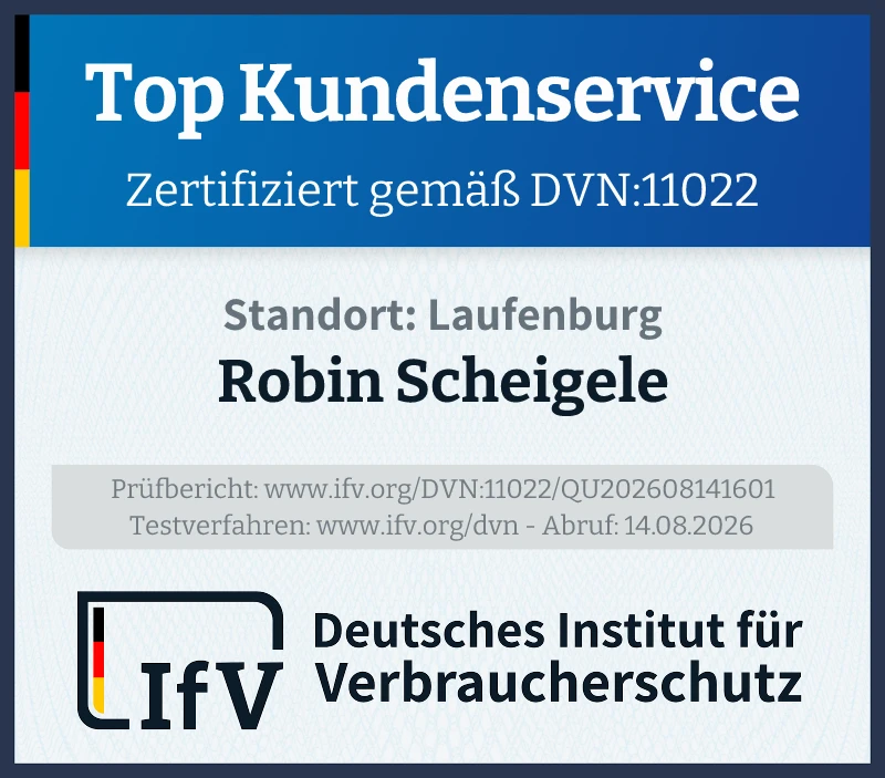 Prüfsiegel Zertifizierter Top-Kundenservice