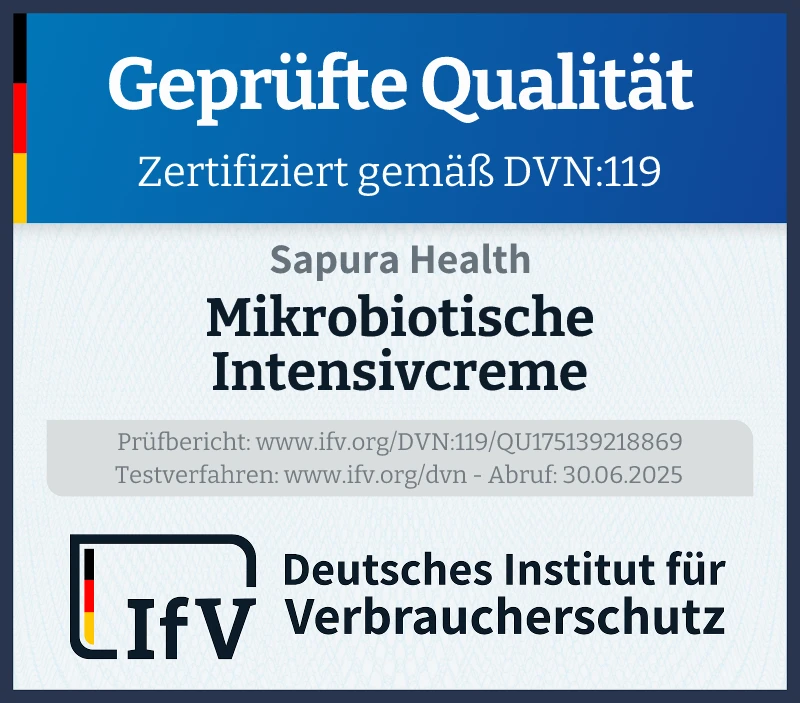 Prüfsiegel Mikrobiotische Intensivcreme