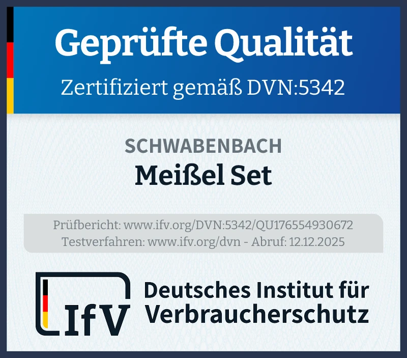 Prüfsiegel Meißel Set