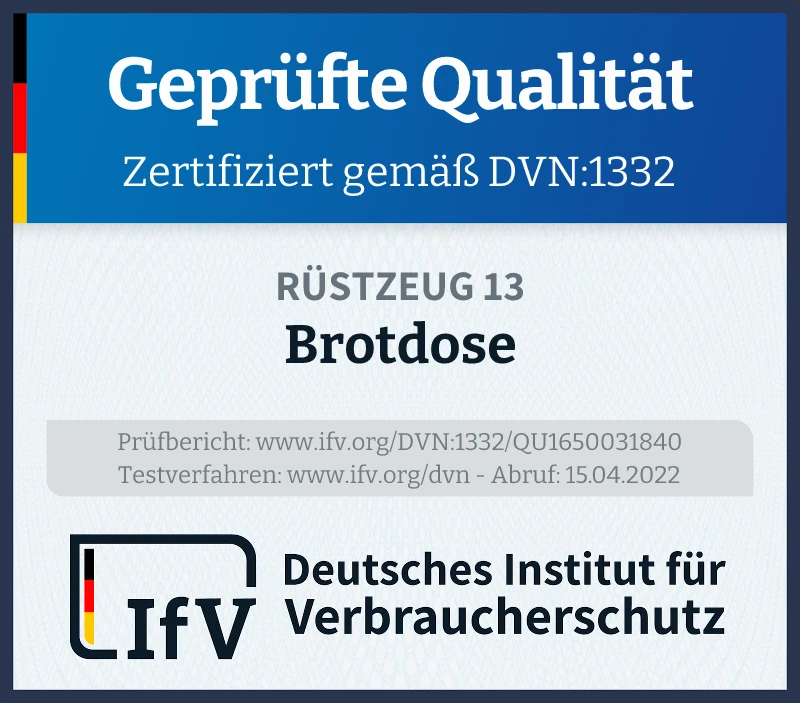 Prüfsiegel Brotdose