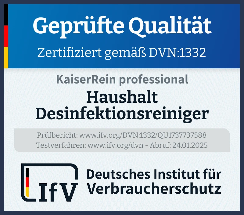Prüfsiegel Haushalt Desinfektionsreiniger