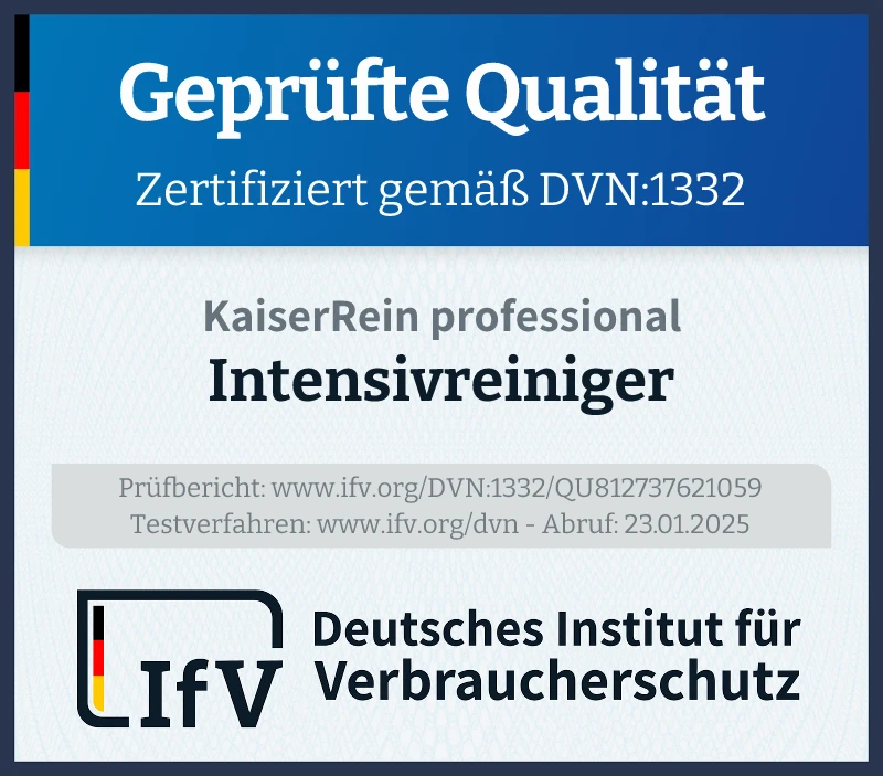 Prüfsiegel Intensivreiniger