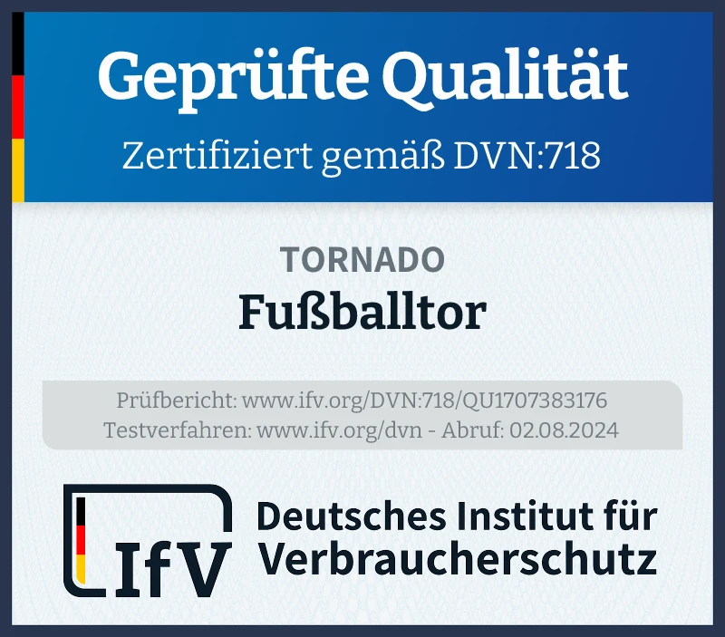 Prüfsiegel Fußballtor