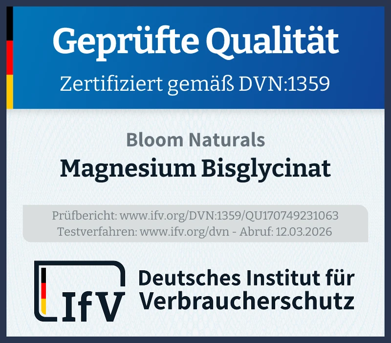Prüfsiegel Magnesium Bisglycinat