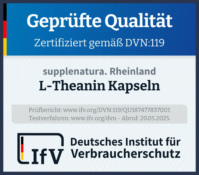 Prüfsiegel L-Theanin Kapseln