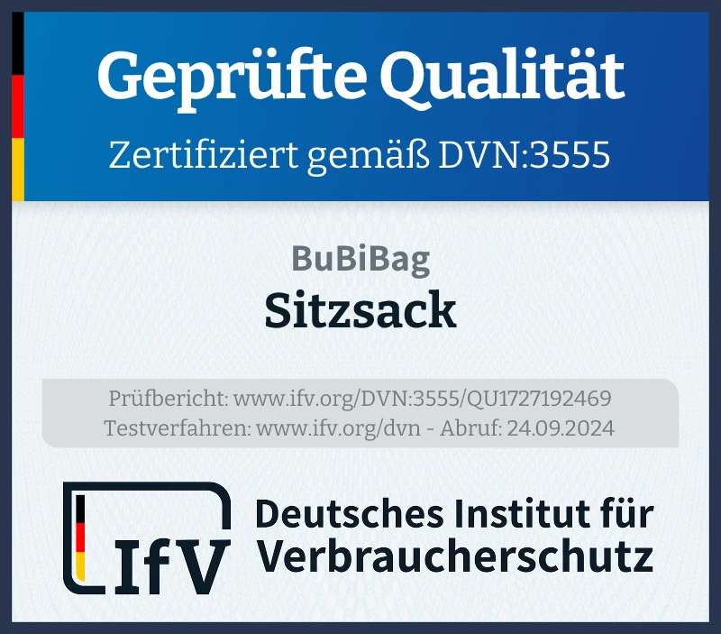 Prüfsiegel Sitzsack