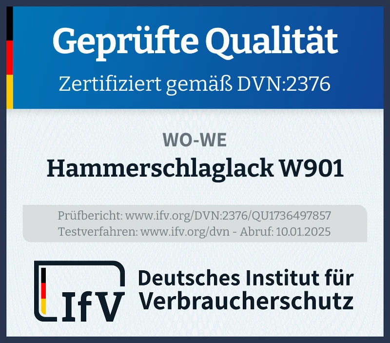 Prüfsiegel Hammerschlaglack W901