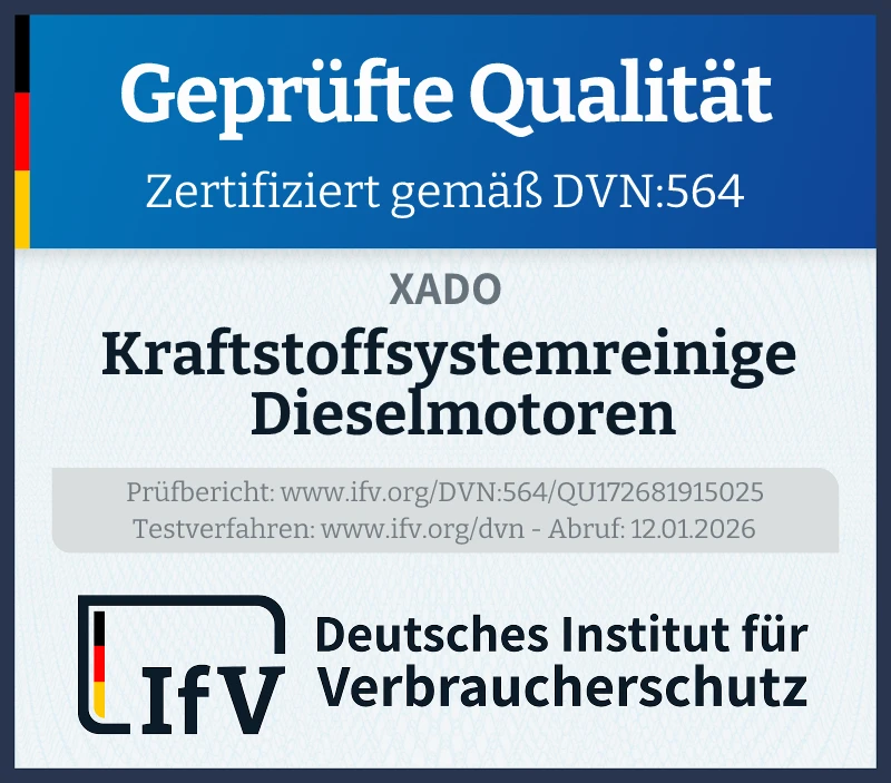 Prüfsiegel Kraftstoffsystemreiniger Dieselmotoren