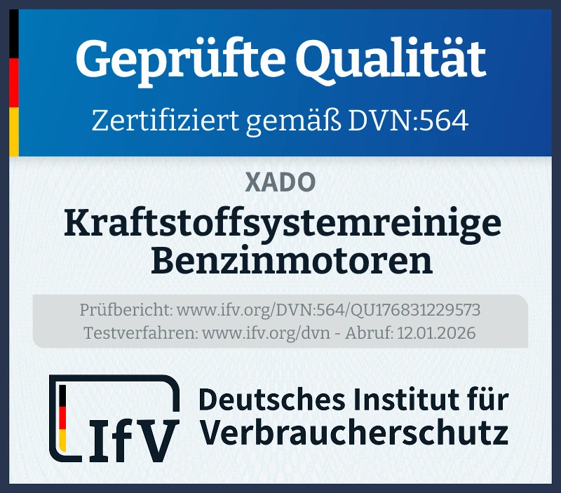Prüfsiegel Kraftstoffsystemreiniger Benzinmotoren