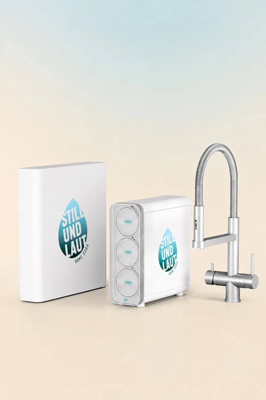 STILLUNDLAUT Home Soda Set mit Untertischgerät, Filtereinheit und Armatur