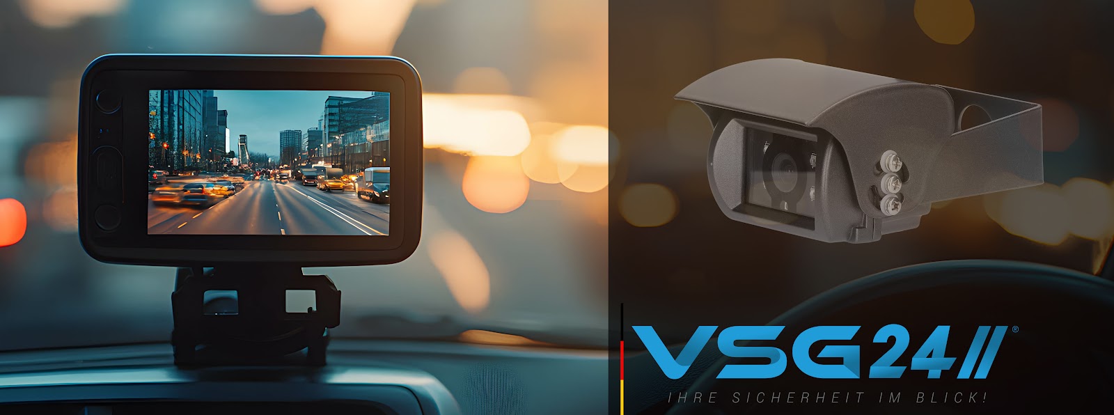 VSG24 Rückfahrkamera und Monitor als Systemmotiv