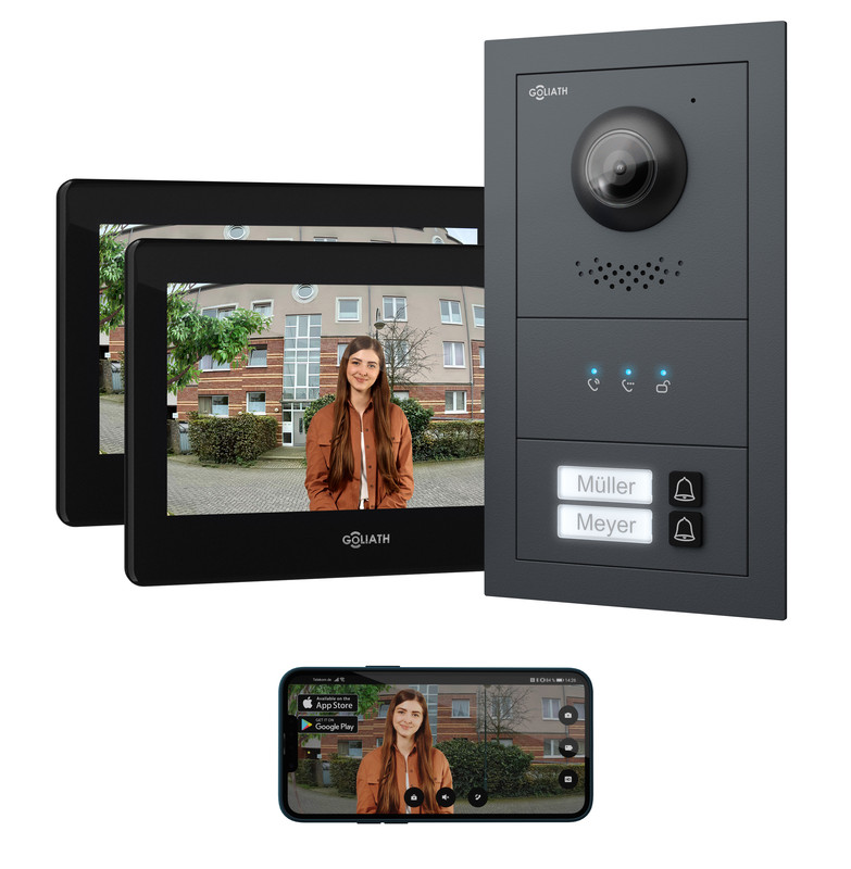 Abbildung 2-Familien-Video-Türsprechanlage Unterputz