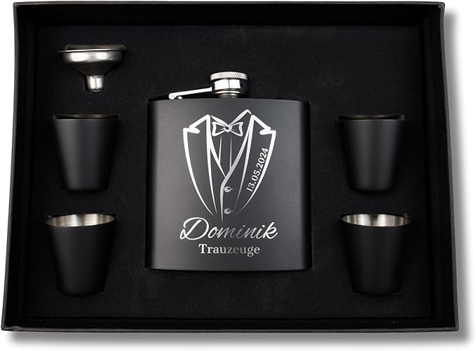 Flachmann Set mit Gravur