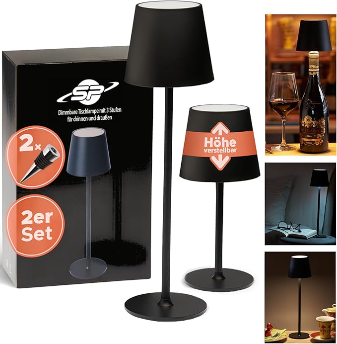 Kabellose Metall Tischlampe